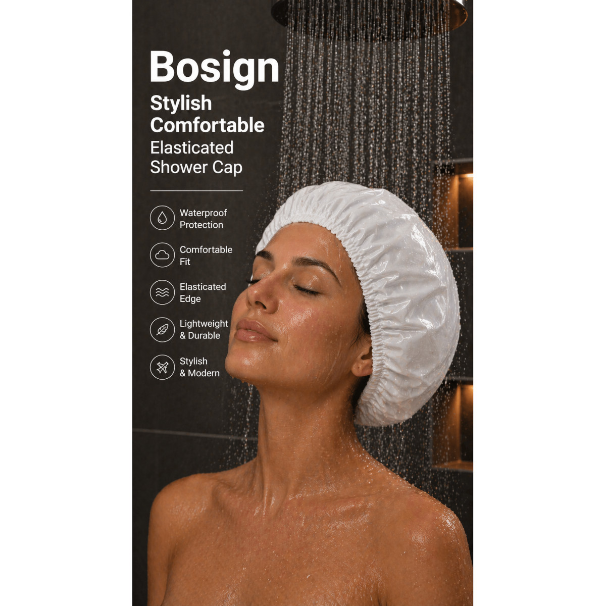 Bosign Dot Eco Shower Cap – Turquoise – image 7
