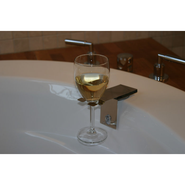 Bath Wine Glass Holder with Suction Cup – Stainless Steel by Bosign – image 3