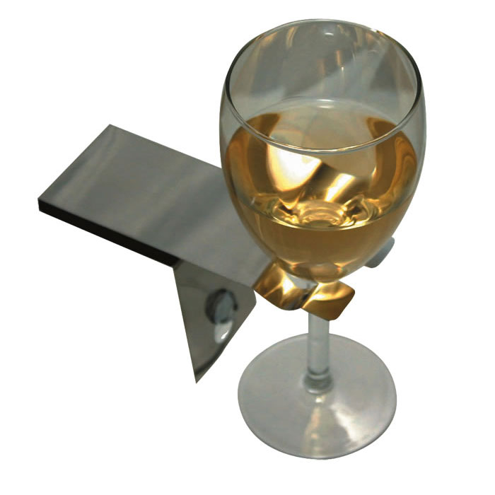 Bath Wine Glass Holder with Suction Cup – Stainless Steel by Bosign – image 4