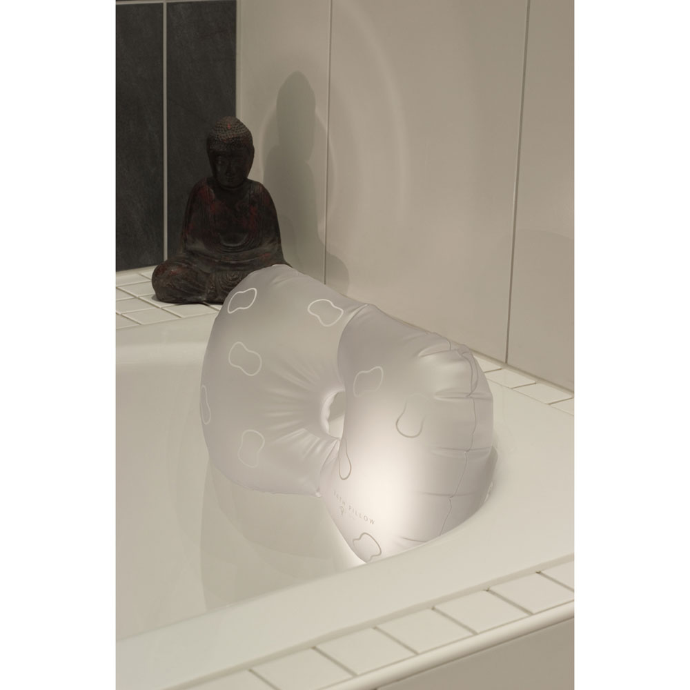 Bosign Inflatable Bath Pillow with Suction Cups – Frost White – image 2
