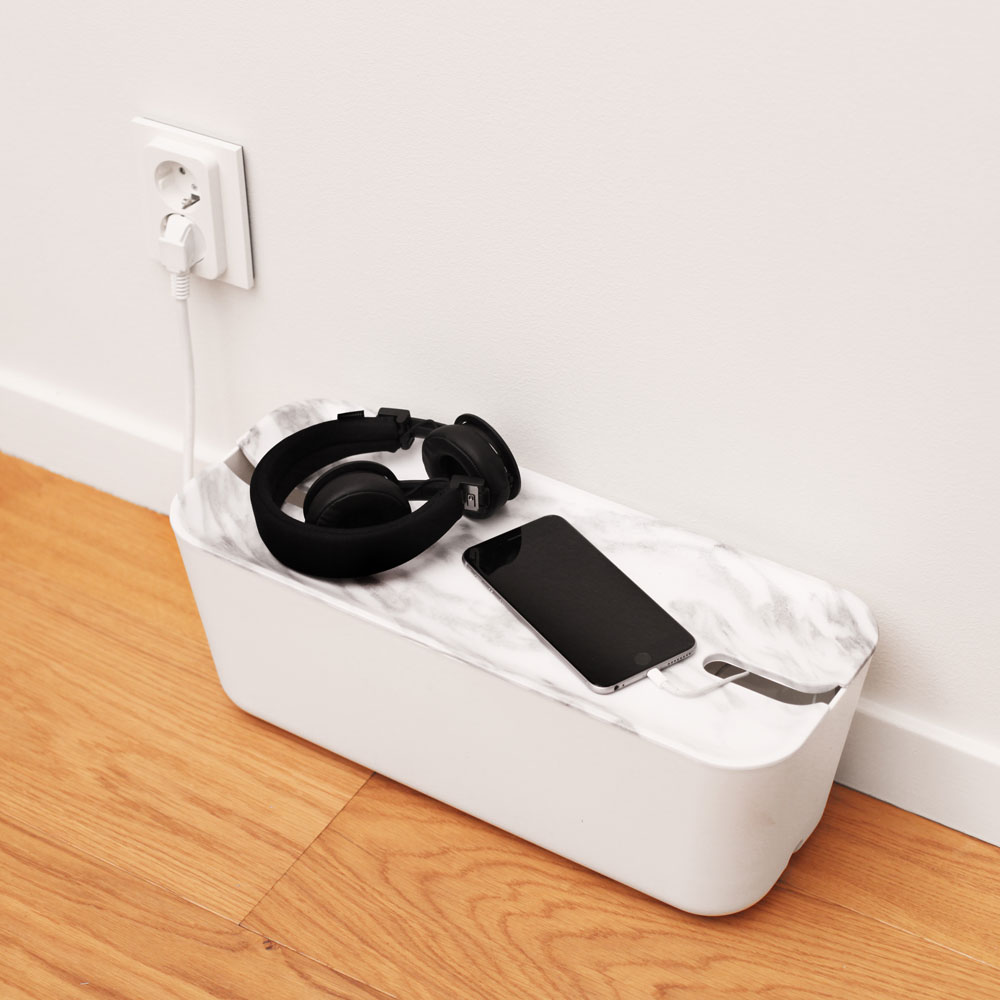 Bosign Hideaway Cable Management Box, XL – All White – image 4