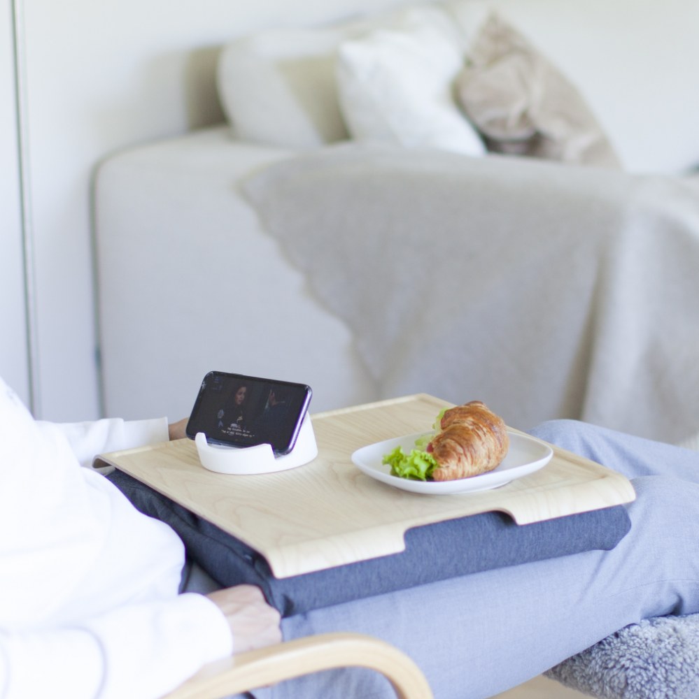Bosign Large Cushioned Lap Tray – Ash with Grey Cushion – image 3