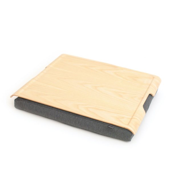 Bosign Large Cushioned Lap Tray – Ash with Grey Cushion