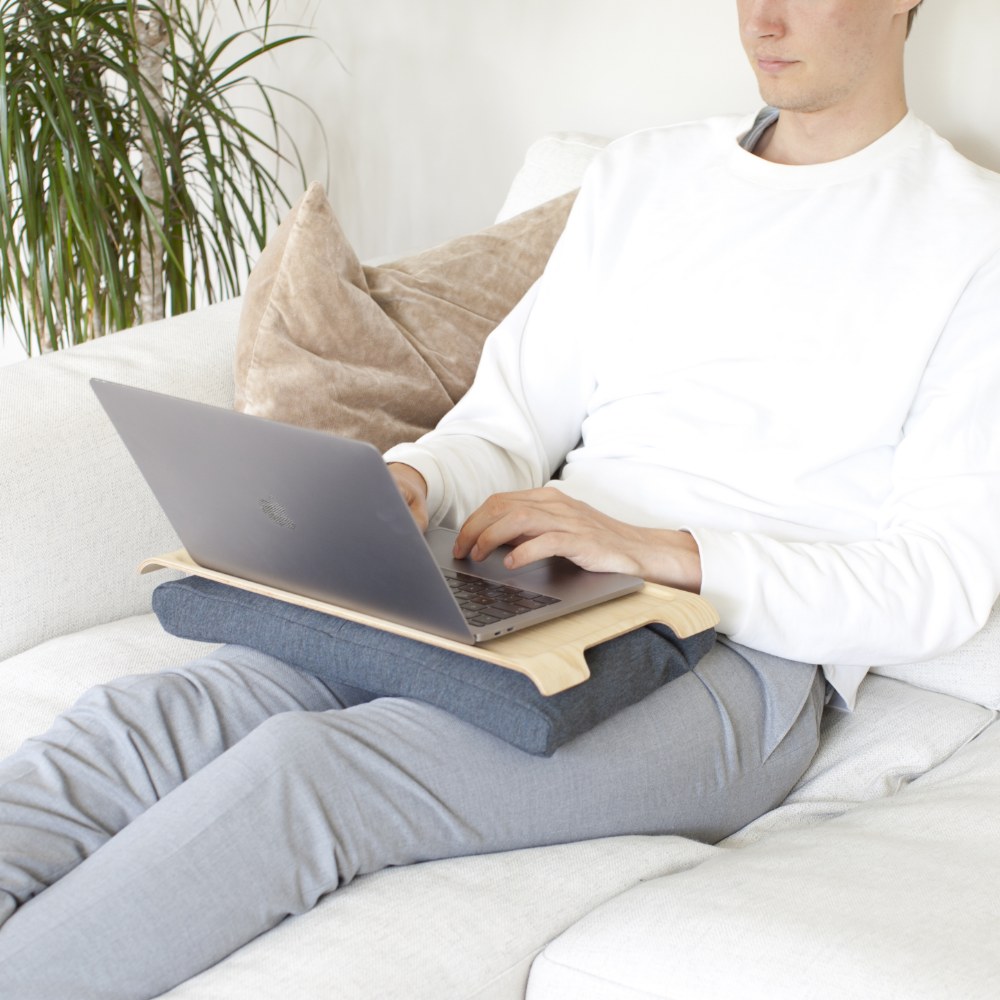 Bosign Mini Cushioned Lap Tray – Ash with Grey Cushion – image 2