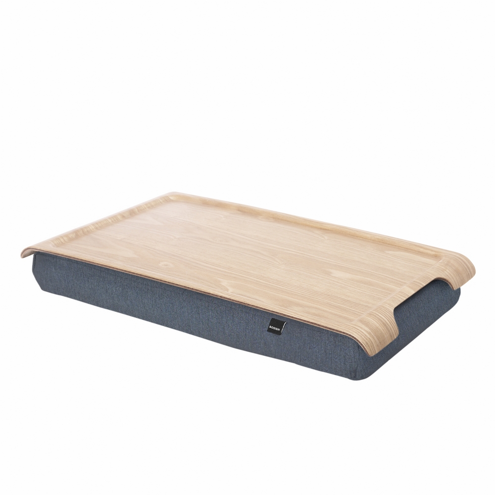 Bosign Mini Cushioned Lap Tray – Willow Wood & Grey – image 2