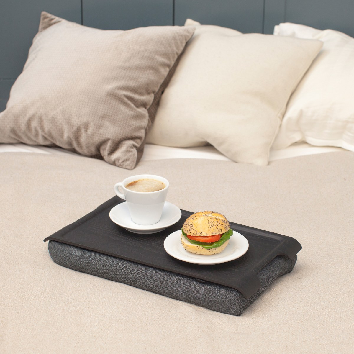 Bosign Mini Willow Lap Tray with Removable Cushion – Black & Grey – image 8