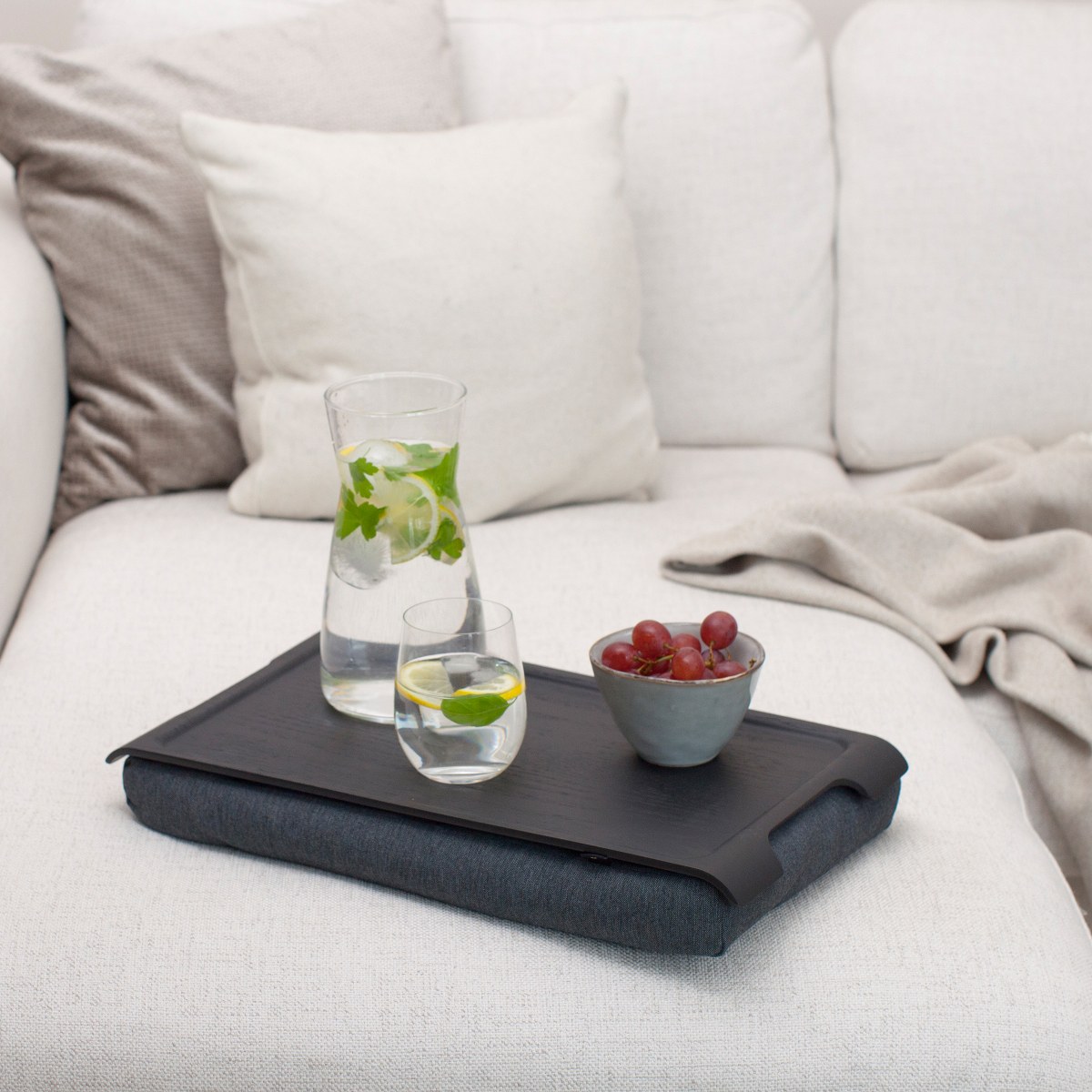 Bosign Mini Willow Lap Tray with Removable Cushion – Black & Grey – image 6