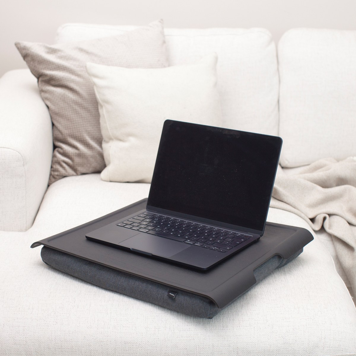 Bosign Large Cushioned Lap Tray – Matt Black Willow & Grey – image 6