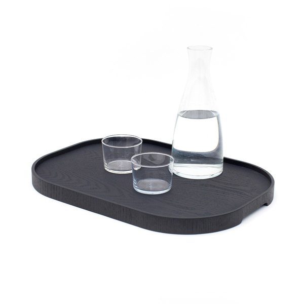 Bosign CurveLine Large Anti-Slip Willow Serving Tray – Matt Black