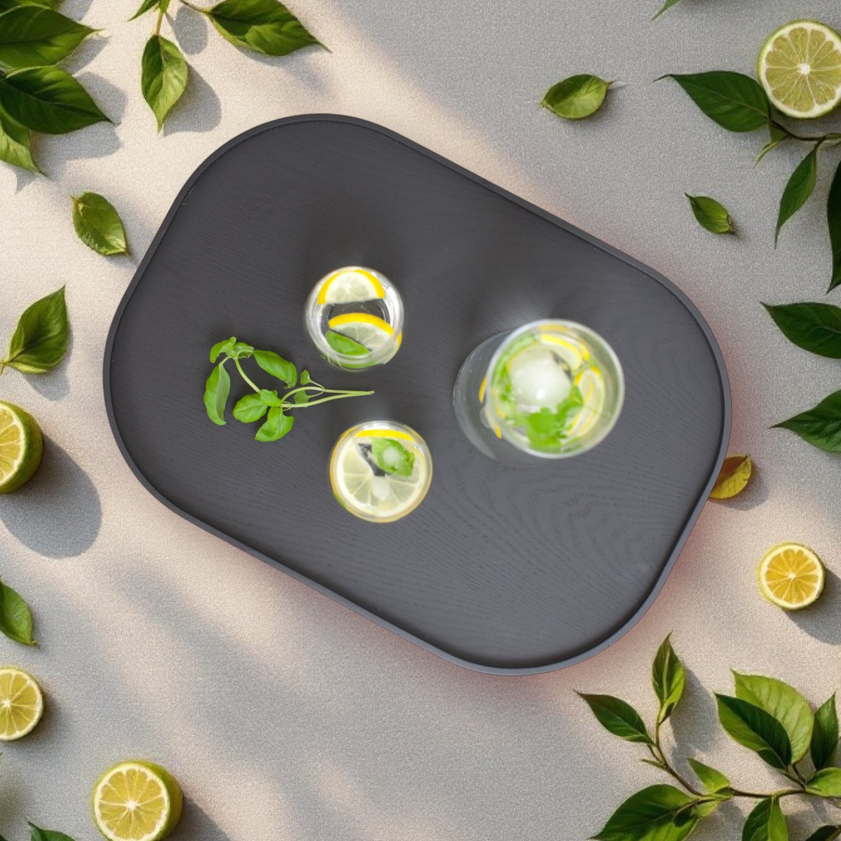Bosign CurveLine Large Anti-Slip Willow Serving Tray – Matt Black – image 6