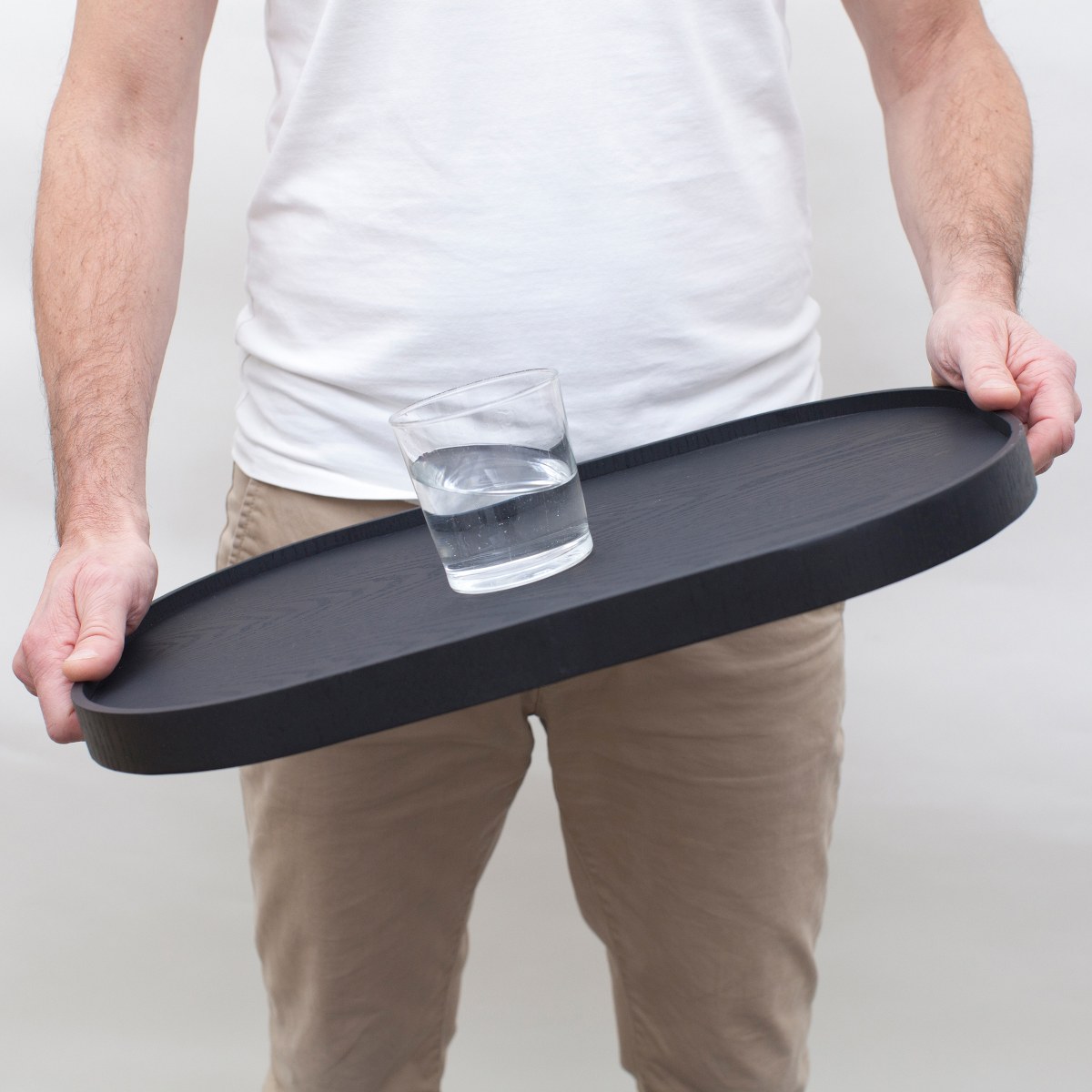 Bosign CurveLine Large Anti-Slip Willow Serving Tray – Matt Black – image 2