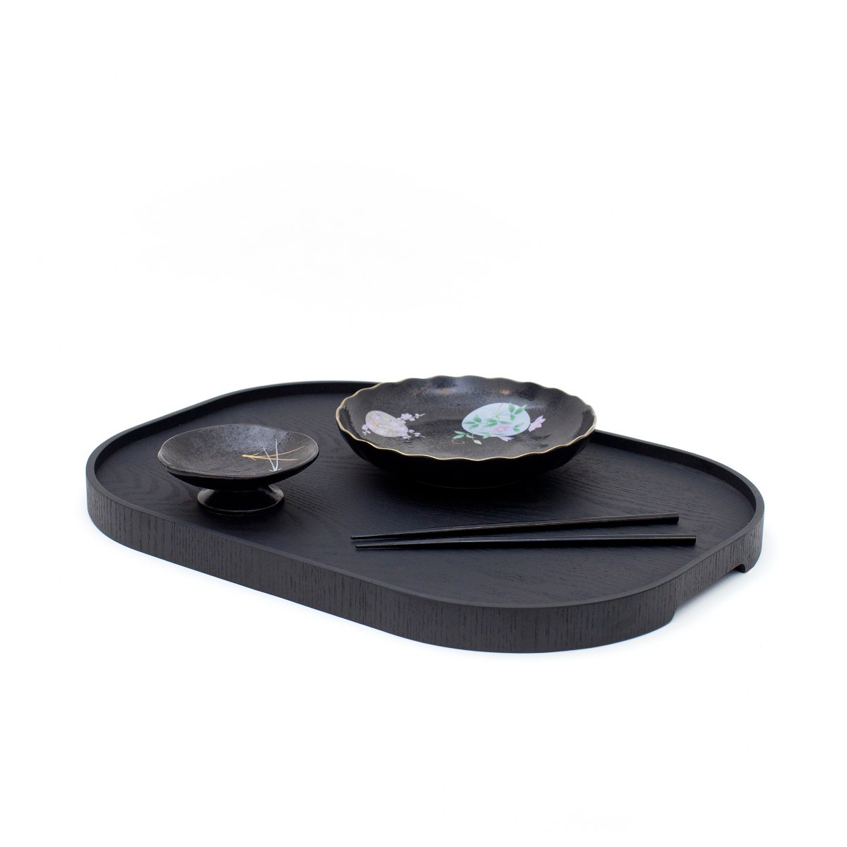 Bosign CurveLine Large Anti-Slip Willow Serving Tray – Matt Black – image 3
