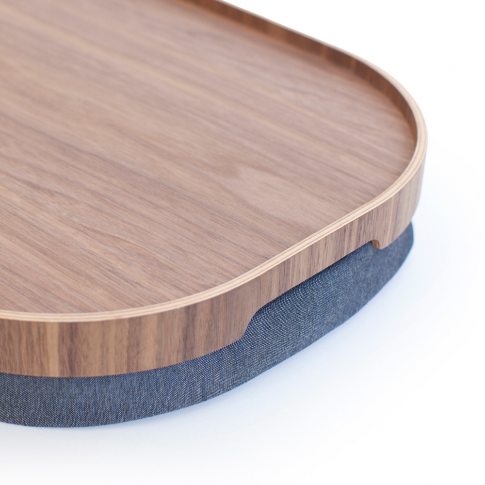 Bosign CurveLine Large Cushioned Lap Tray – Walnut Wood – image 5