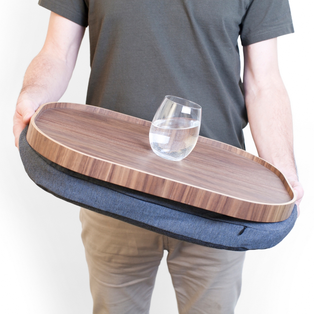 Bosign CurveLine Large Cushioned Lap Tray – Walnut Wood – image 3