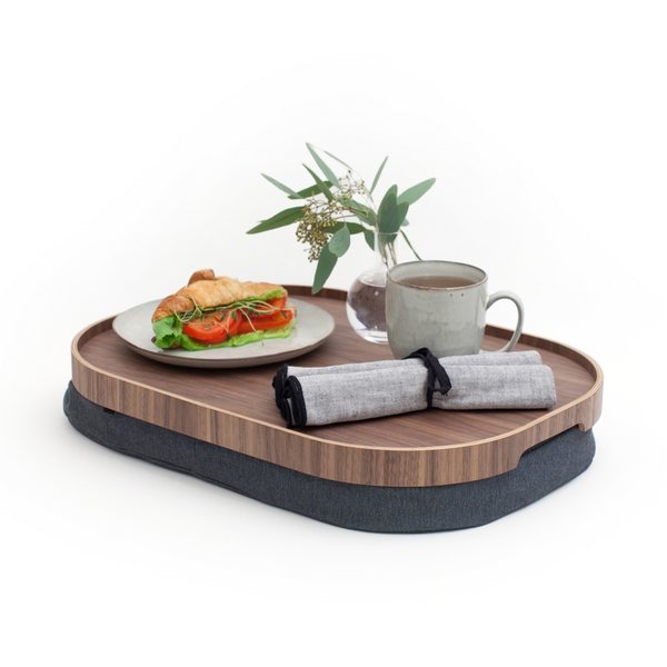 Bosign CurveLine Large Cushioned Lap Tray – Walnut Wood