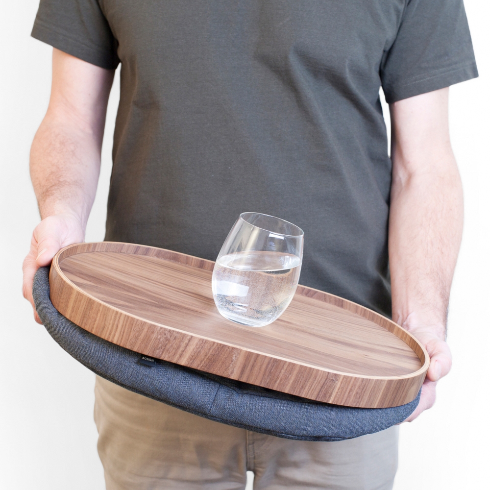 Bosign CurveLine Medium Cushioned Lap Tray – Walnut Wood – image 4