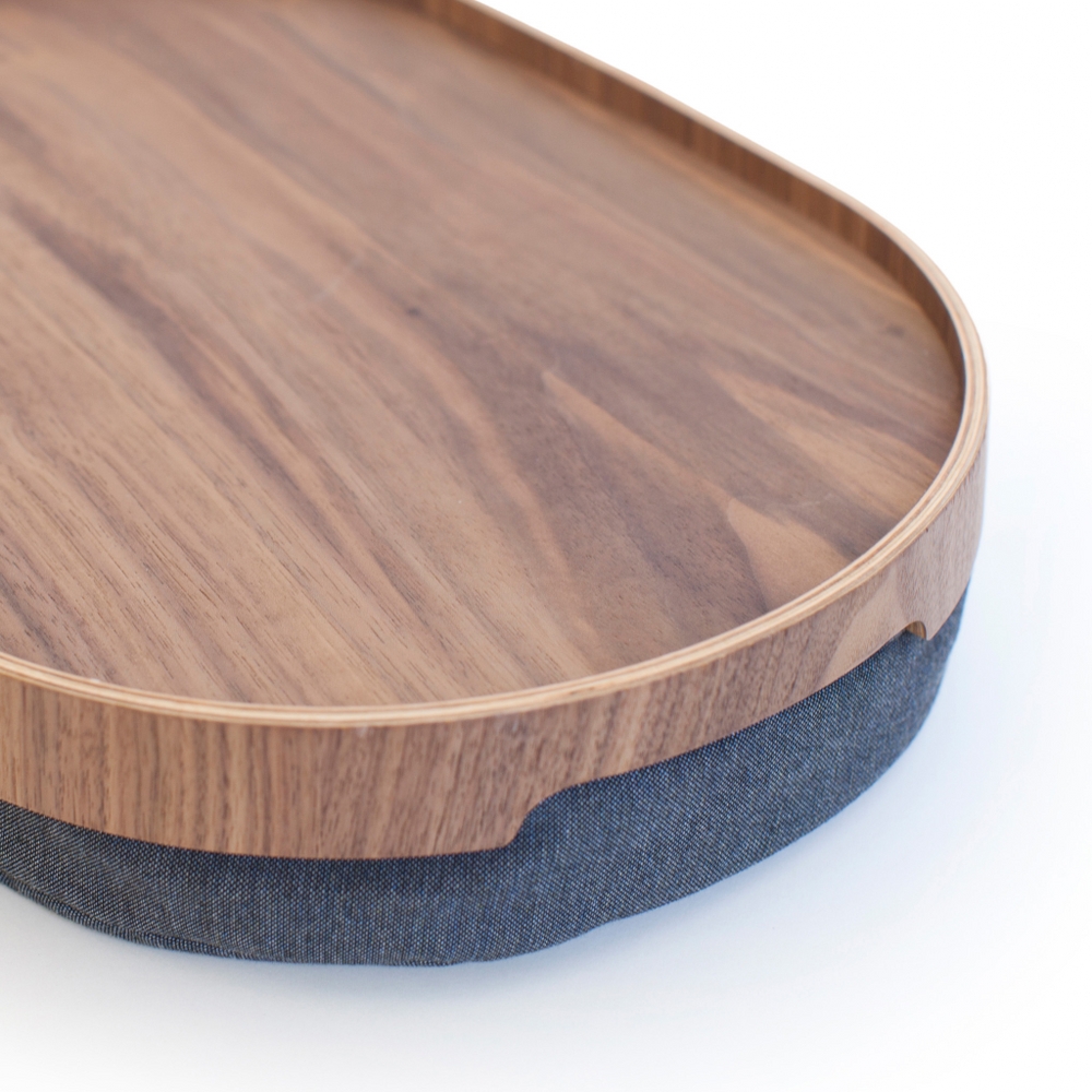 Bosign CurveLine Medium Cushioned Lap Tray – Walnut Wood – image 3