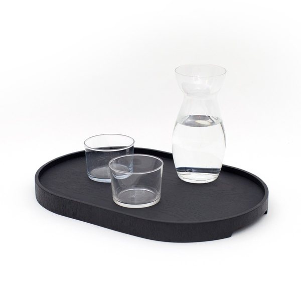 Bosign CurveLine Medium Anti-Slip Willow Serving Tray – Matt Black