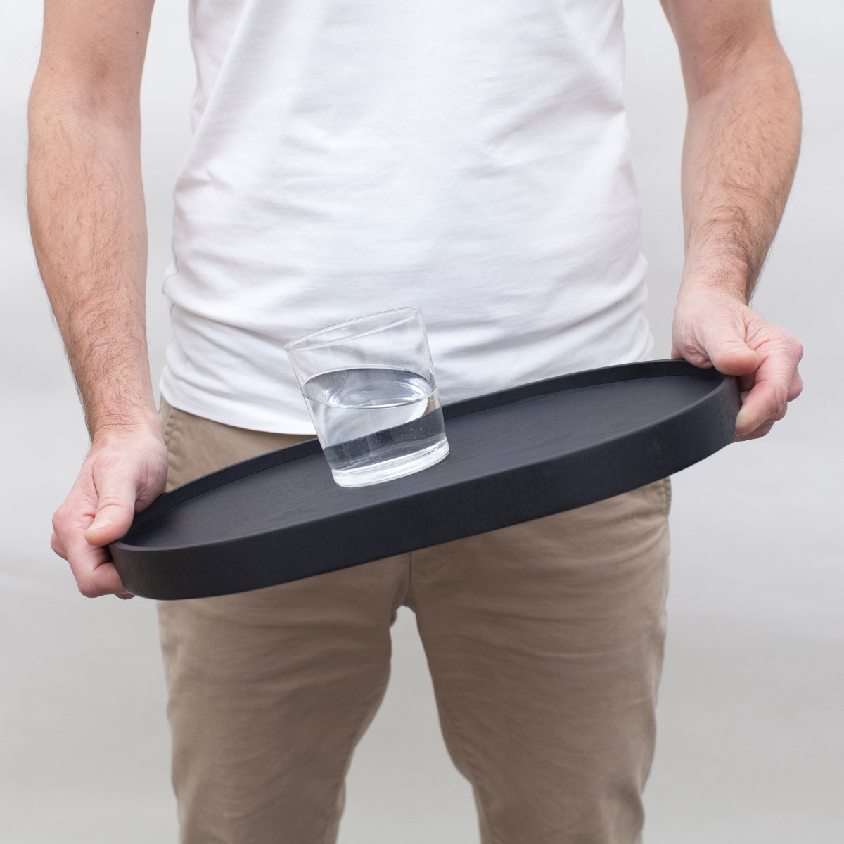 Bosign CurveLine Medium Anti-Slip Willow Serving Tray – Matt Black – image 2