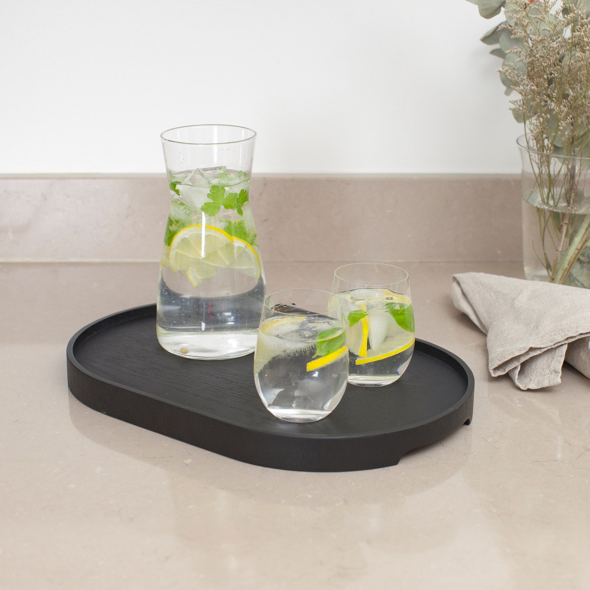 Bosign CurveLine Medium Anti-Slip Willow Serving Tray – Matt Black – image 5