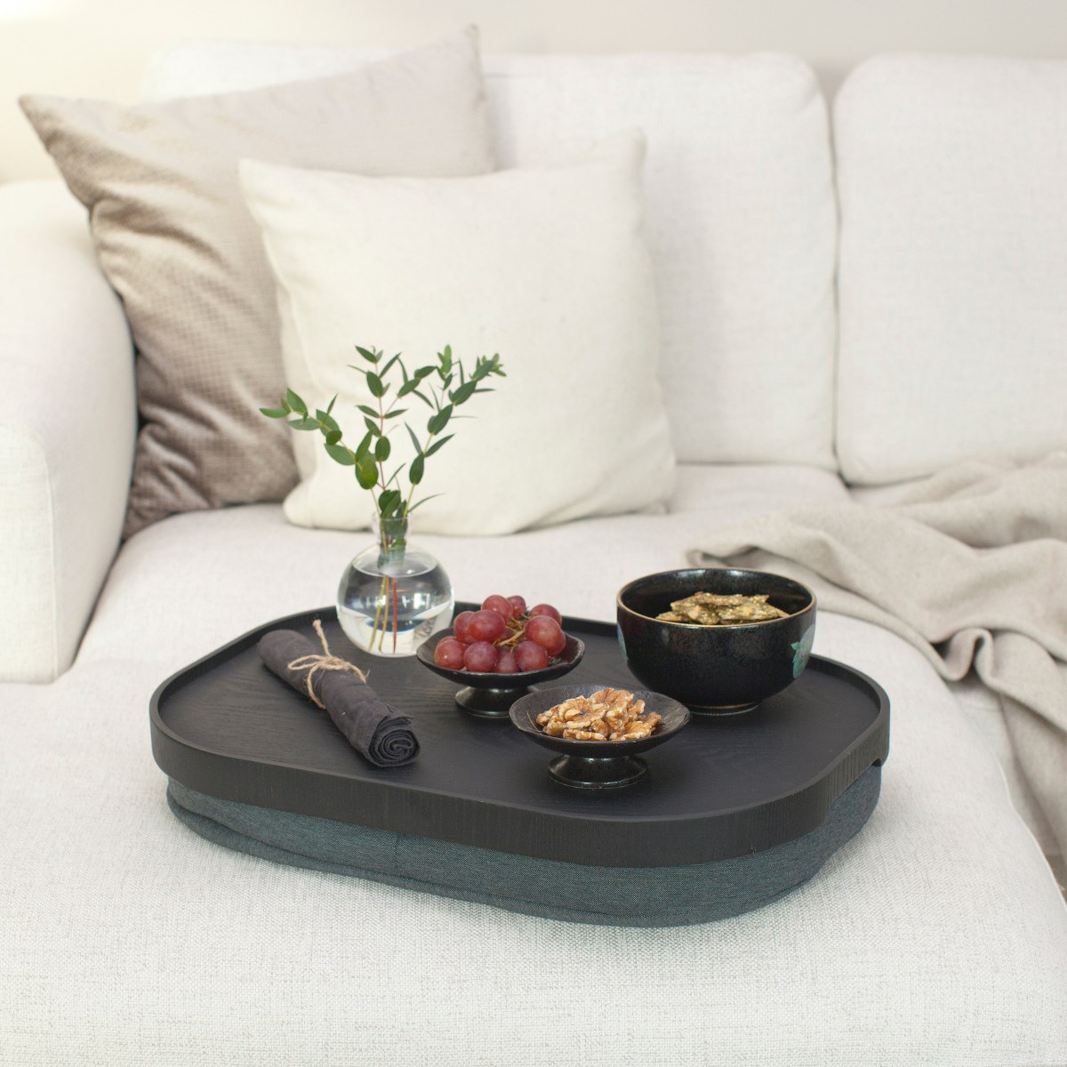 Bosign CurveLine Large Cushioned Lap Tray – Black Willow & Grey – image 6