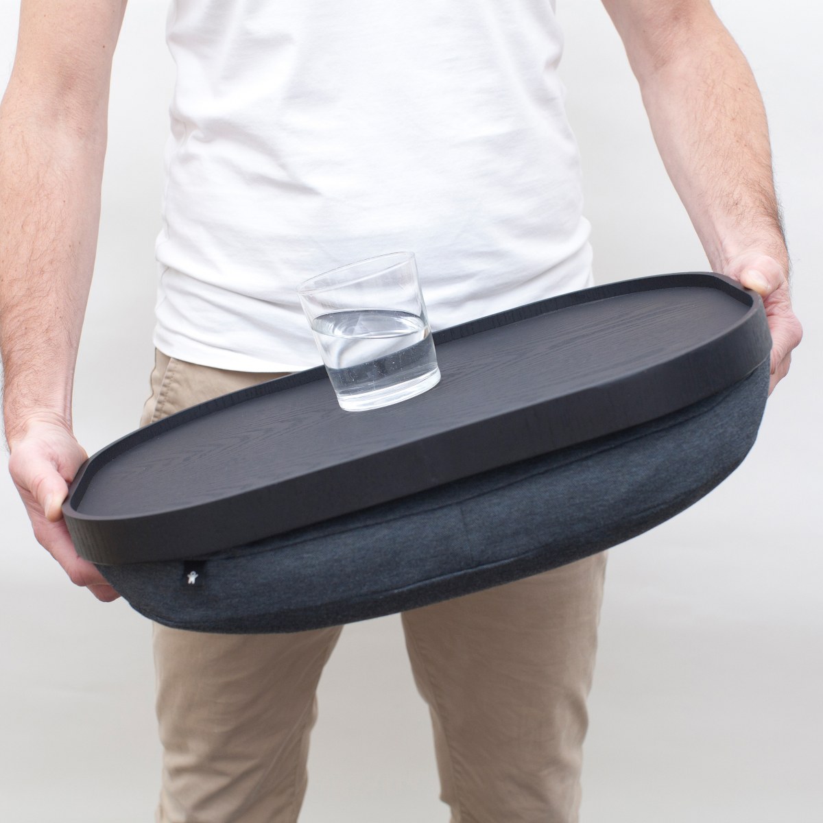 Bosign CurveLine Large Cushioned Lap Tray – Black Willow & Grey – image 3