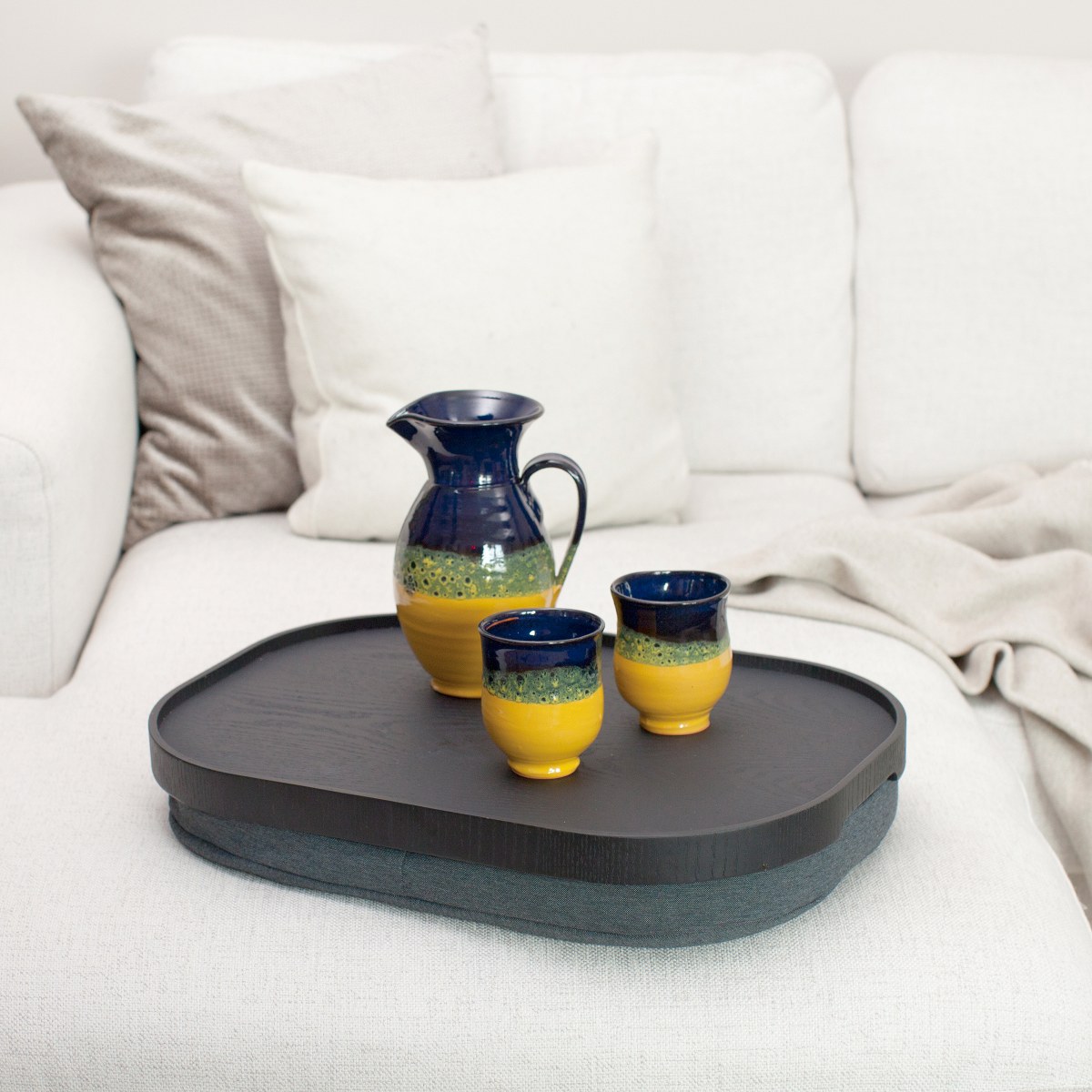 Bosign CurveLine Large Cushioned Lap Tray – Black Willow & Grey – image 12
