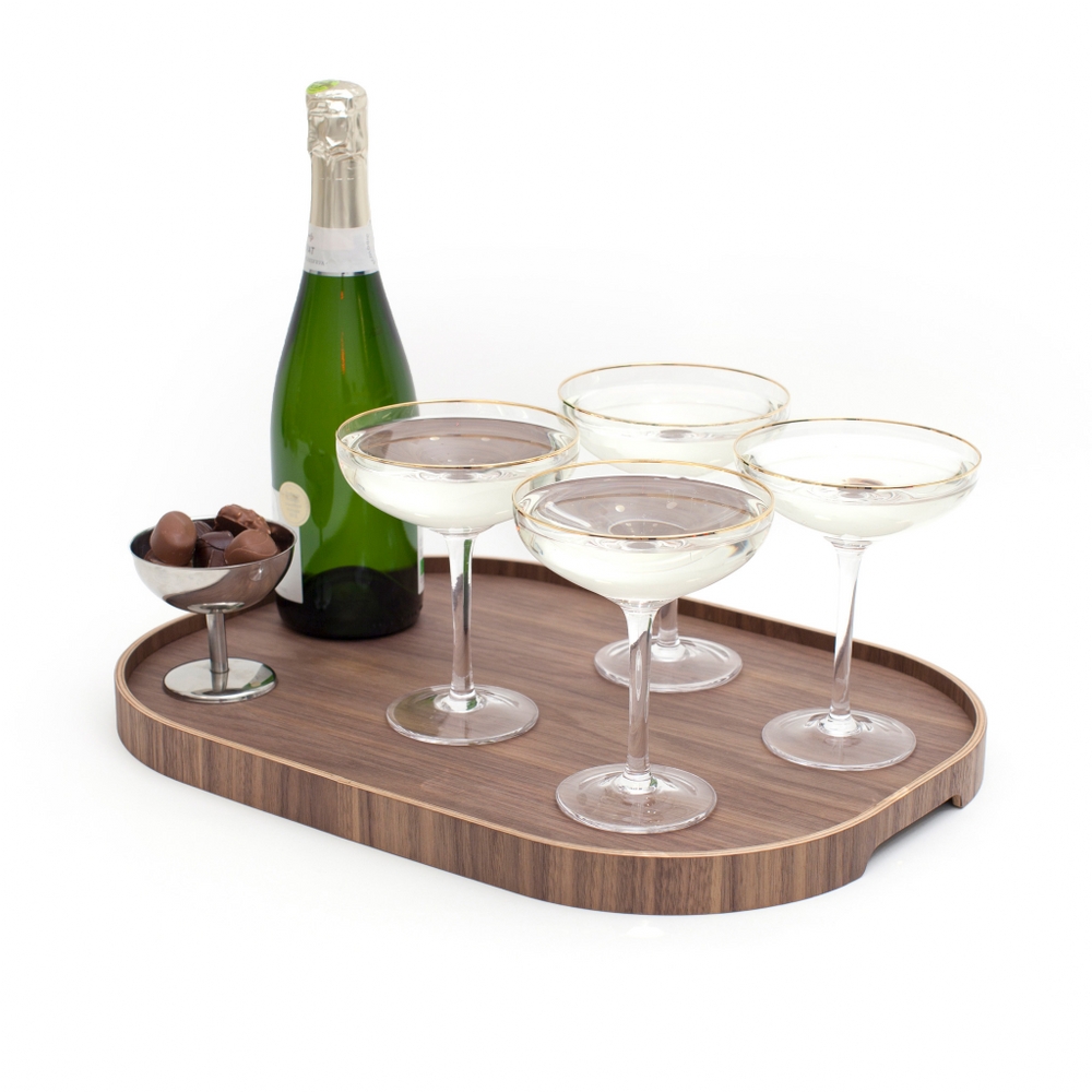 Bosign CurveLine Non-Slip Walnut Serving Tray – Large – image 6