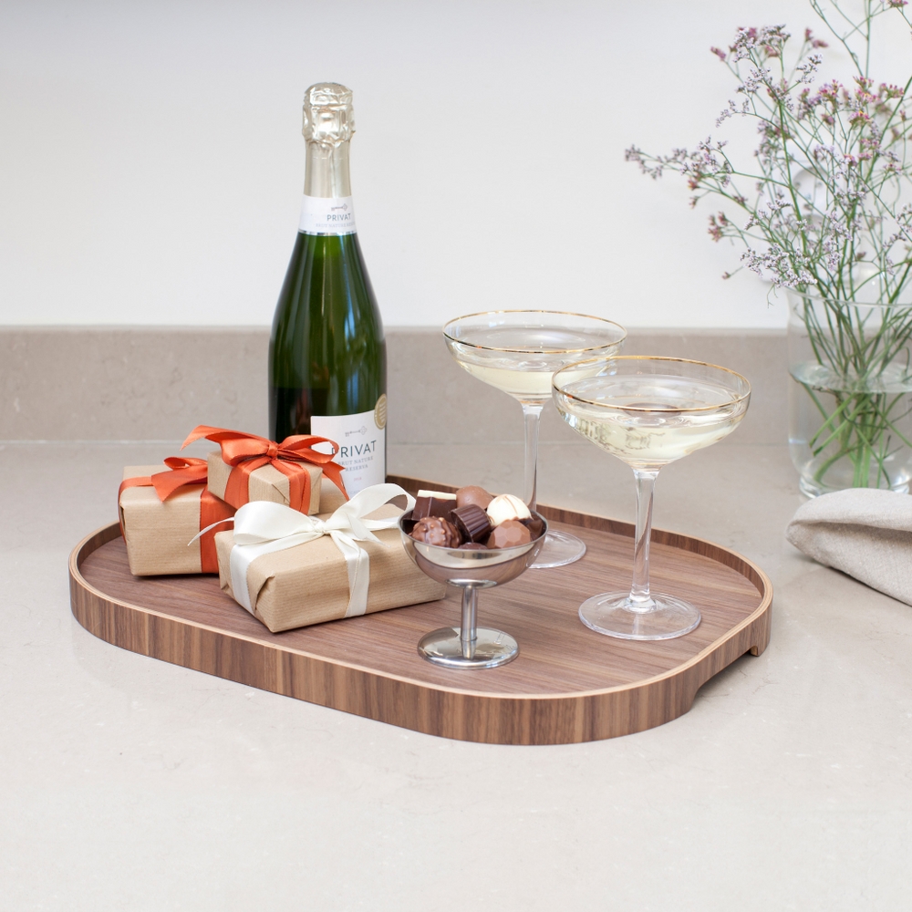 Bosign CurveLine Non-Slip Walnut Serving Tray – Large – image 7