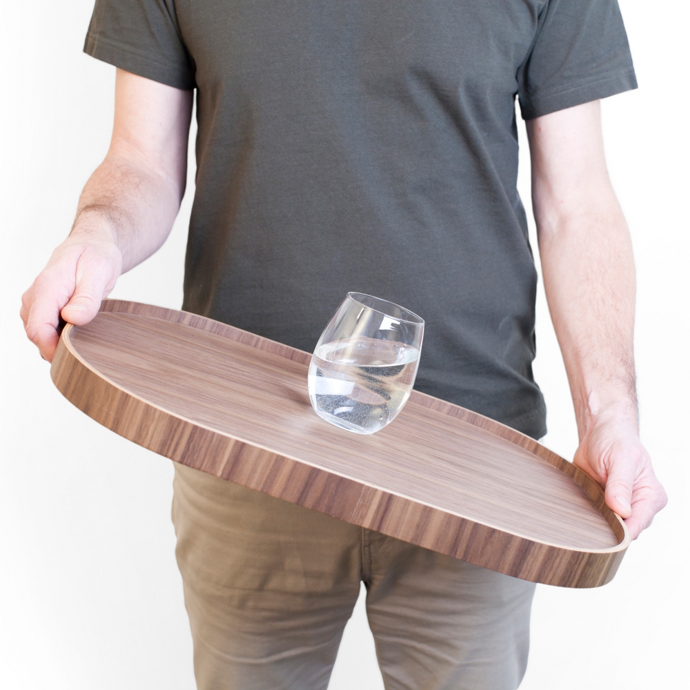 Bosign CurveLine Non-Slip Walnut Serving Tray – Large – image 3