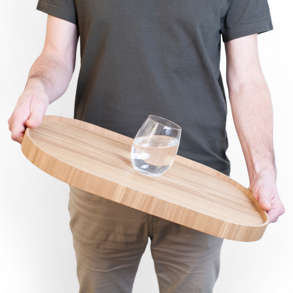 Bosign CurveLine Non-Slip Willow Wood Serving Tray – Large – image 2
