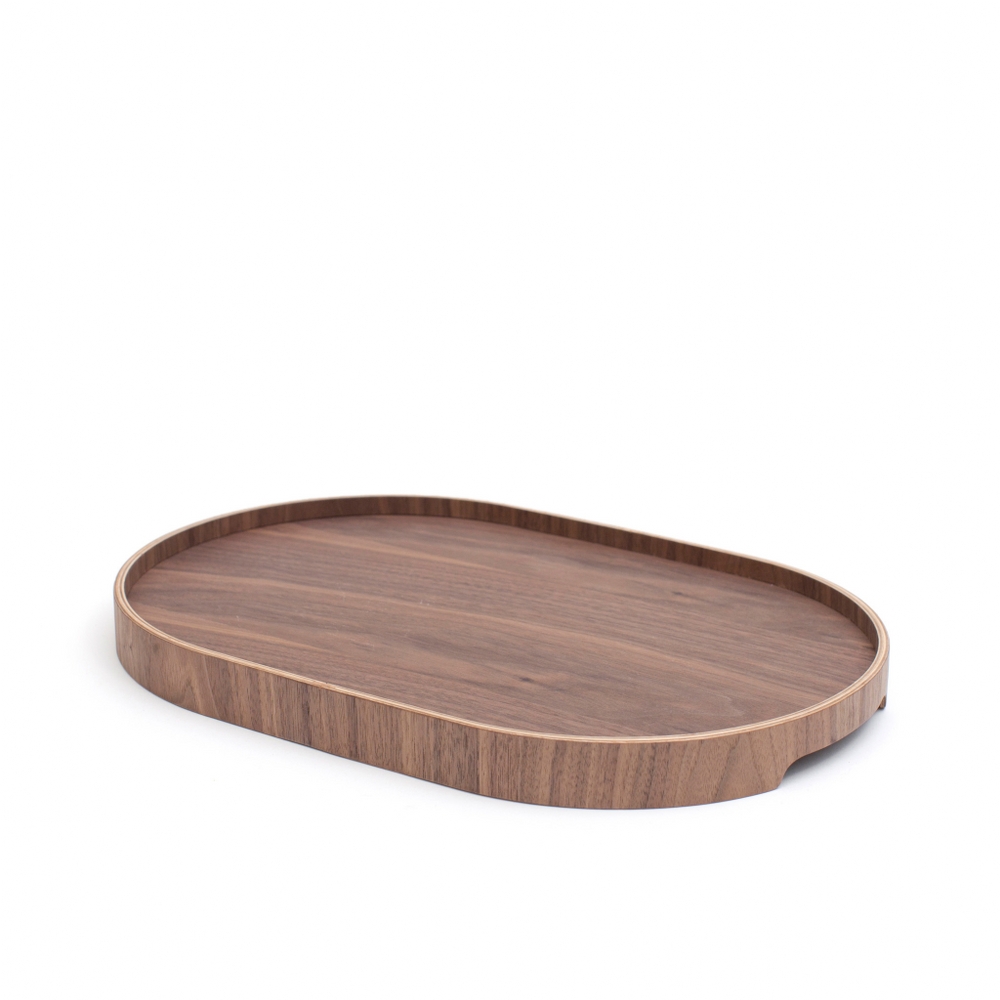 Bosign CurveLine Walnut Serving Tray, Medium – Anti-Slip – image 4