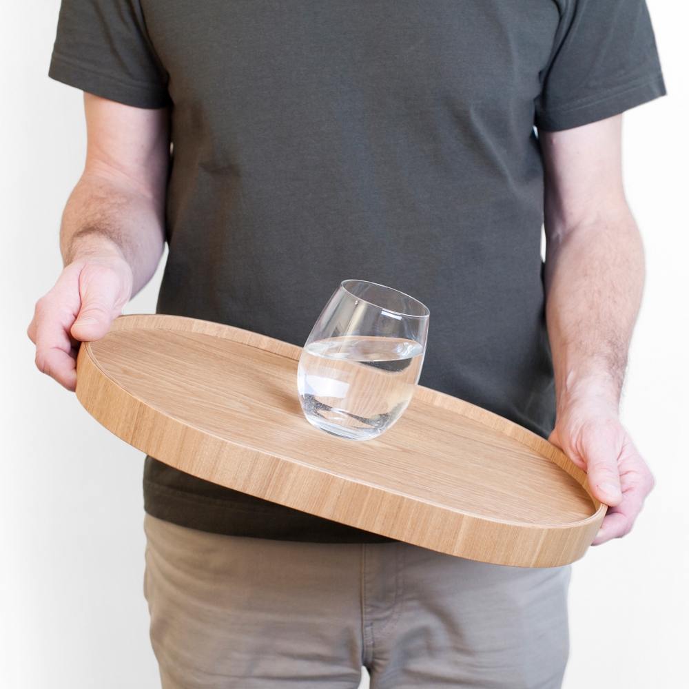 Bosign CurveLine Non-Slip Willow Wood Serving Tray – Medium – image 2