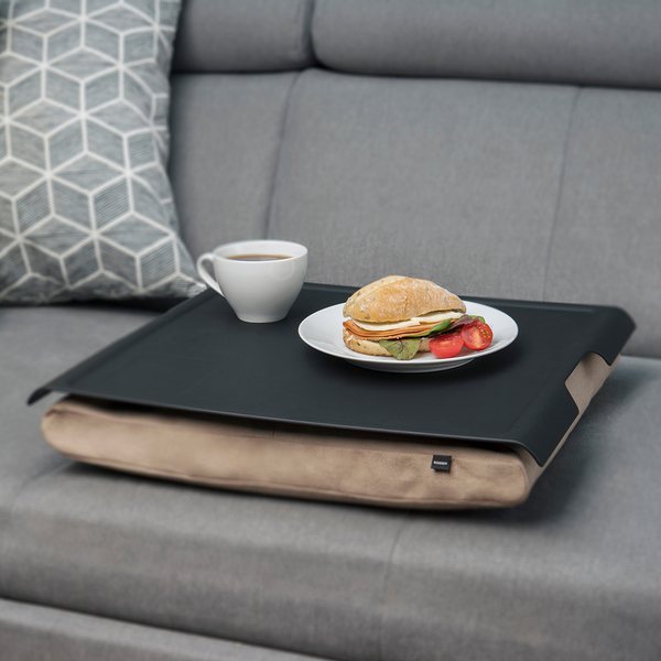 Bosign Large Cushioned Lap Tray – Black with Brown Cushion