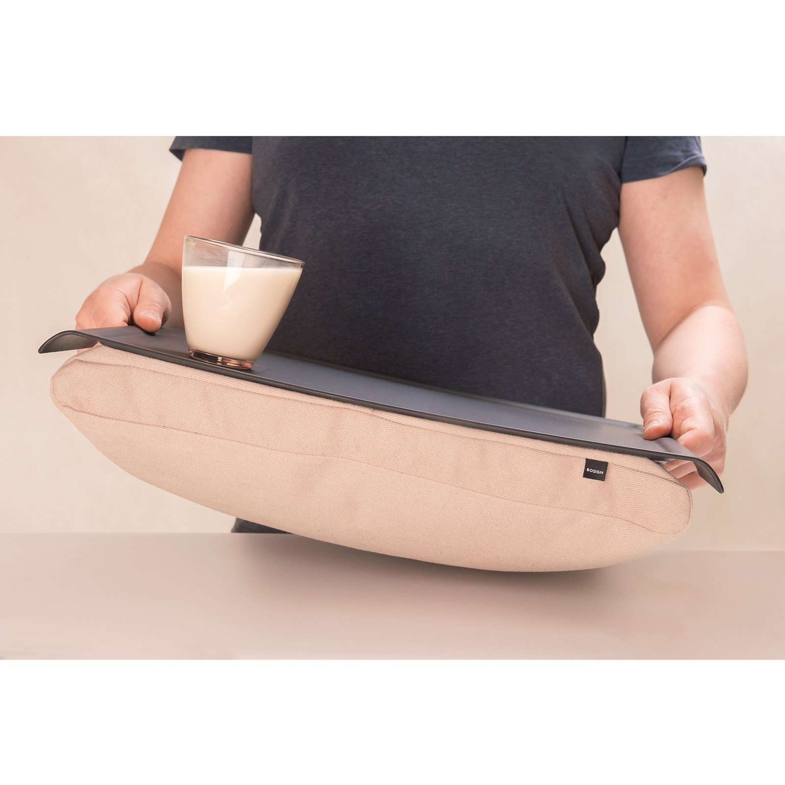 Bosign Large Cushioned Lap Tray – Black with Brown Cushion – image 3