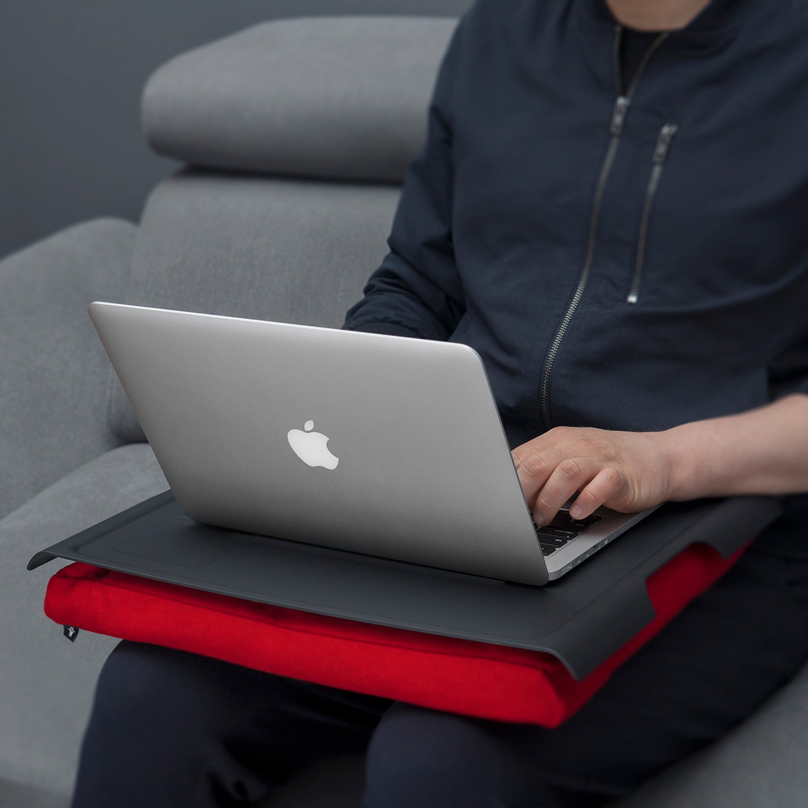Bosign Large Cushioned Lap Tray – Black with Red Cushion – image 6