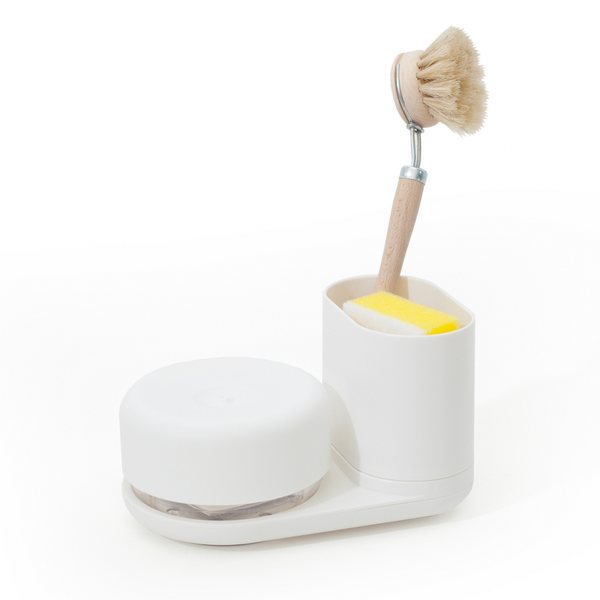 Bosign Do-Dish Compact Sink Caddy with Soap Dispenser – White