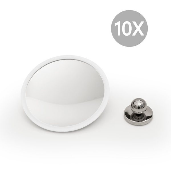 Bosign Air 10x Magnifying Make-Up Mirror with Magnetic Mount – Large, White
