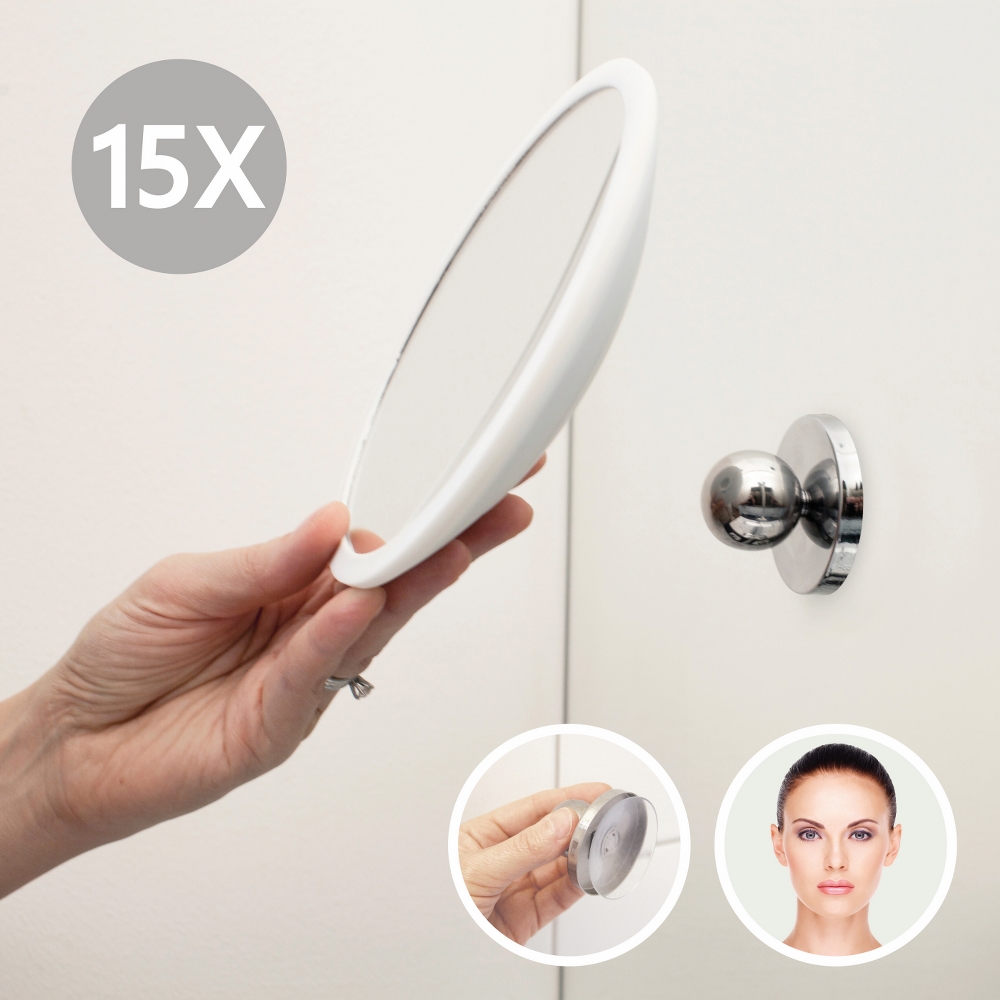 Bosign Air 15x Magnifying Mirror, Large – White (Detachable) – image 2