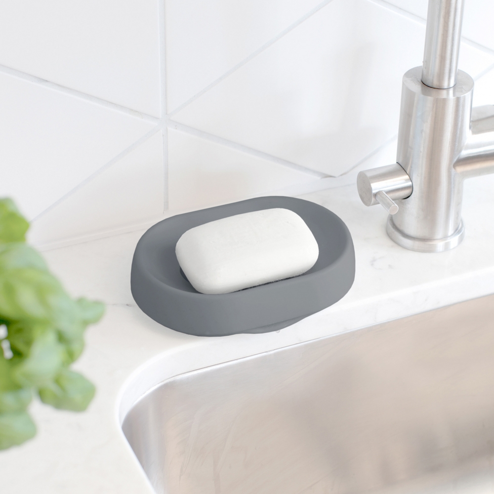 Bosign Flow Plus Oval Draining Soap Dish – Graphite Silicone – image 6