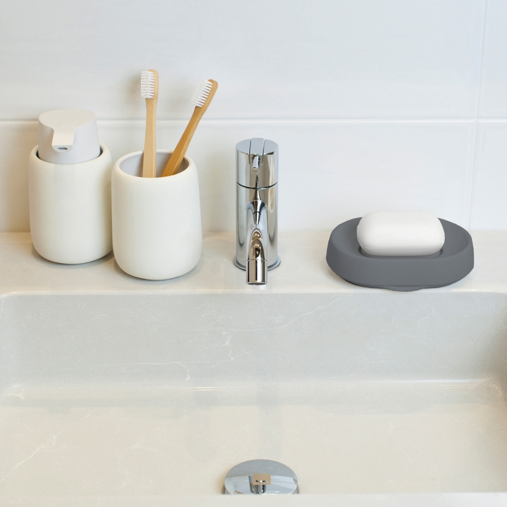 Bosign Flow Plus Oval Draining Soap Dish – Graphite Silicone – image 5