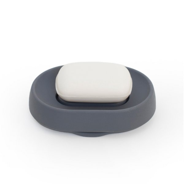 Bosign Flow Plus Oval Draining Soap Dish – Graphite Silicone