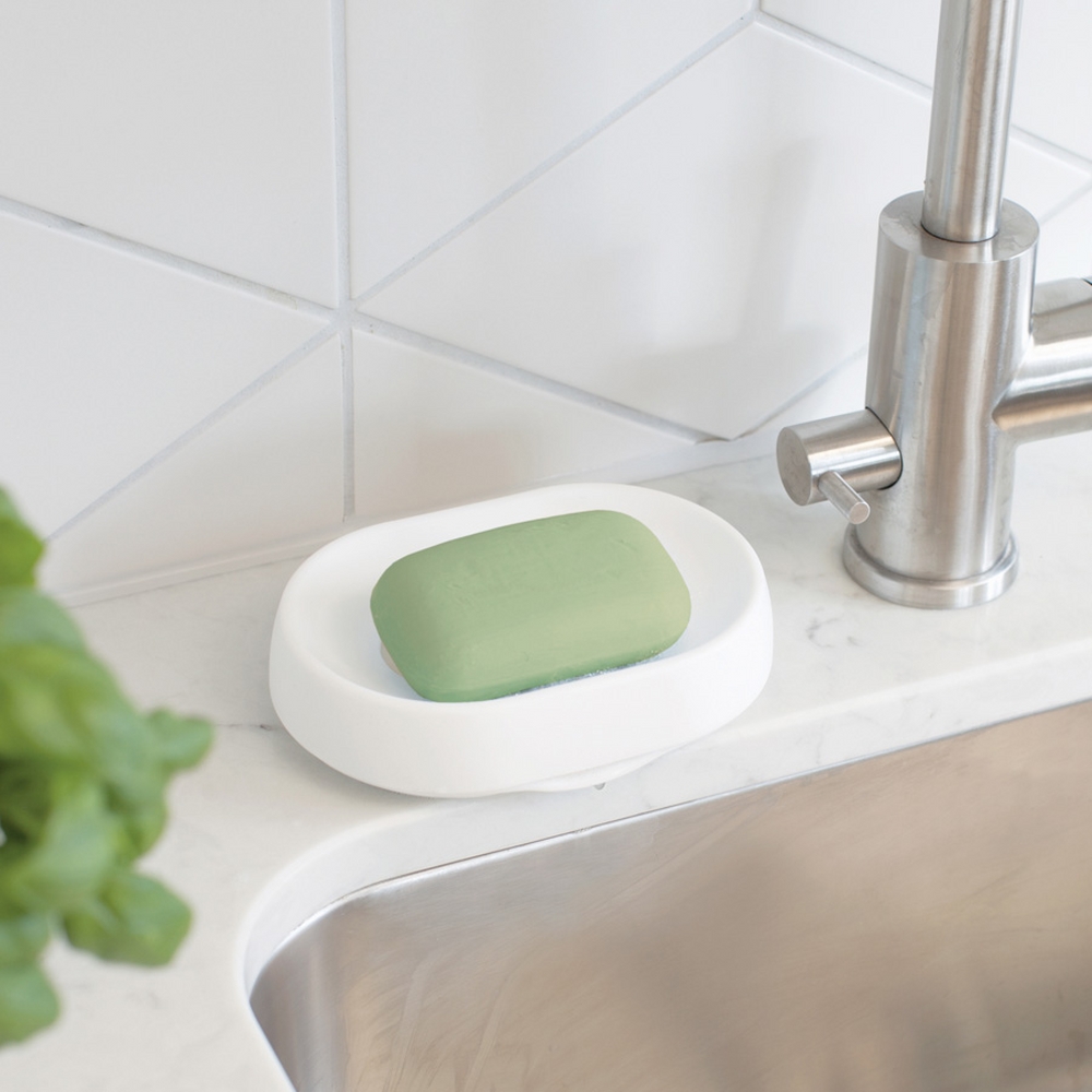 Bosign Flow Plus Oval Draining Soap Dish – White Silicone – image 5