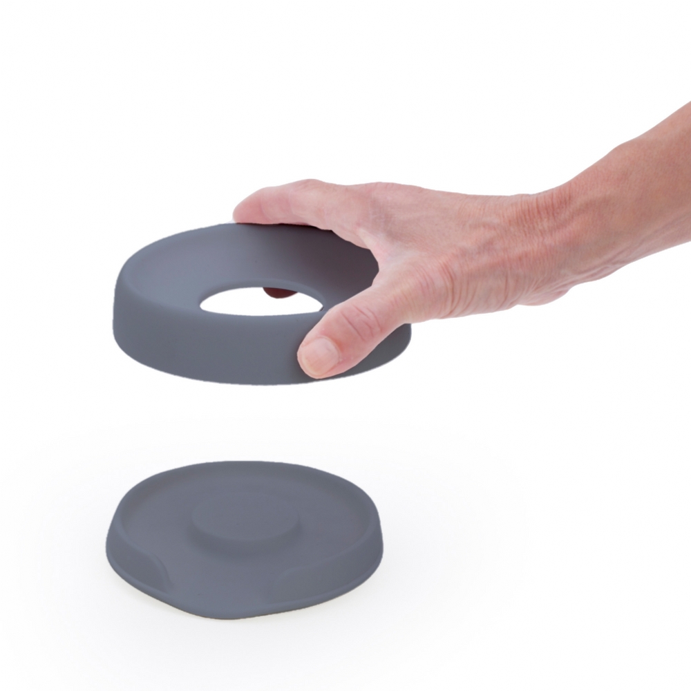 Bosign Flow Plus Round Draining Soap Dish – Graphite Silicone – image 2
