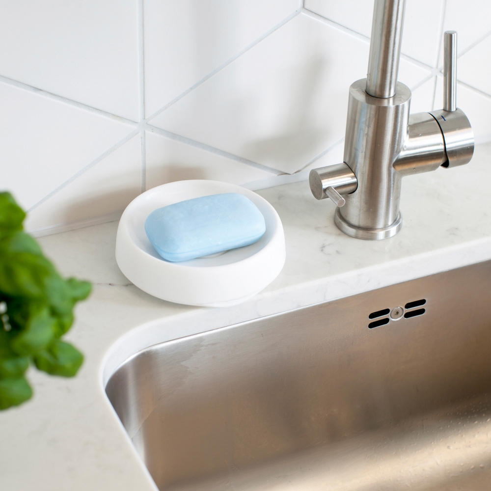Bosign Flow Plus Round Draining Soap Dish – White Silicone – image 8