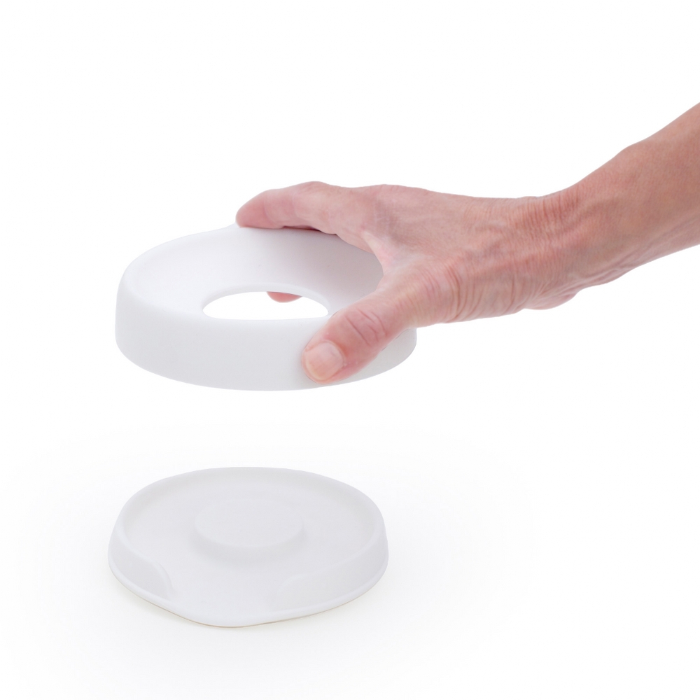 Bosign Flow Plus Round Draining Soap Dish – White Silicone – image 3