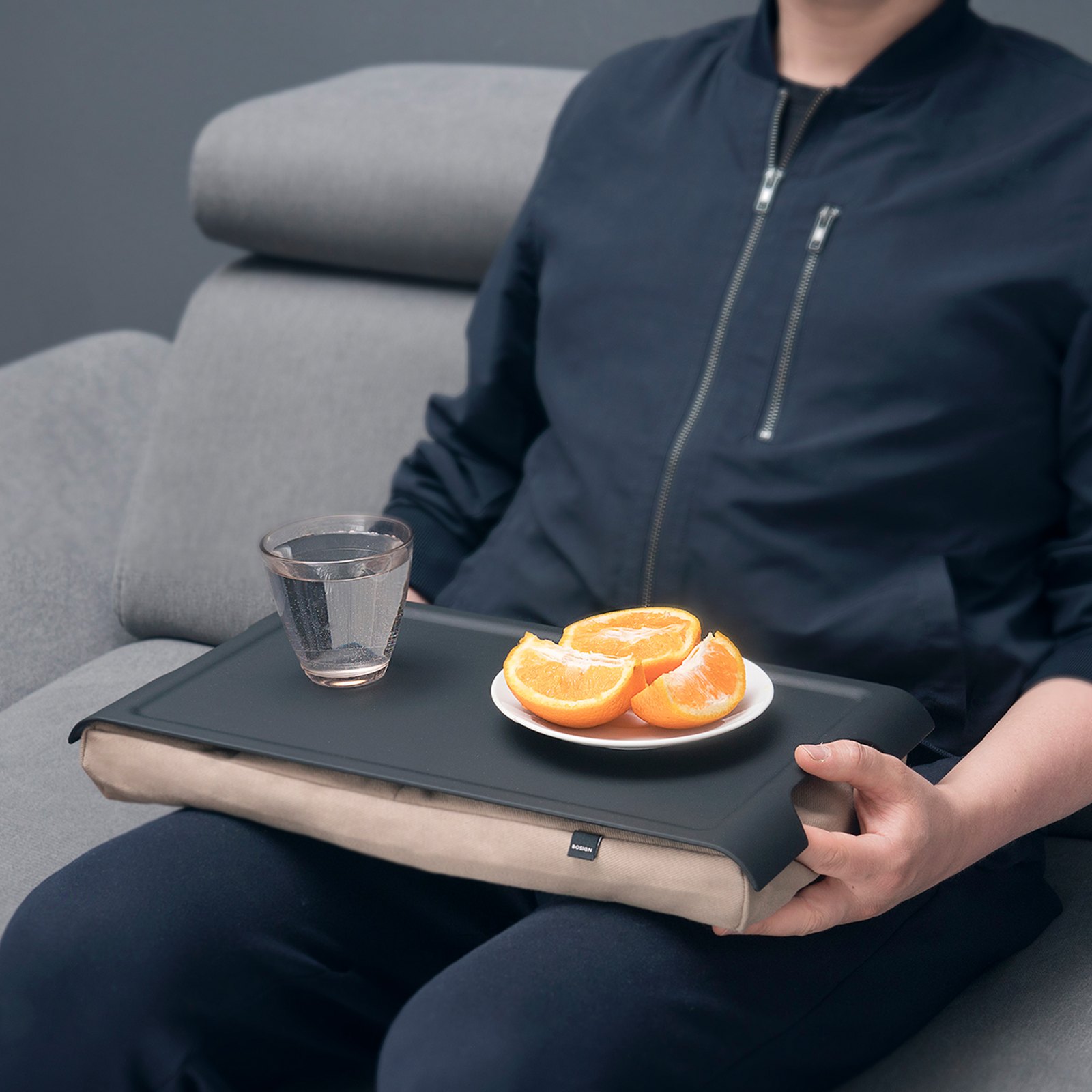 Bosign Mini Cushioned Lap Tray – Black with Natural Cushion – image 6