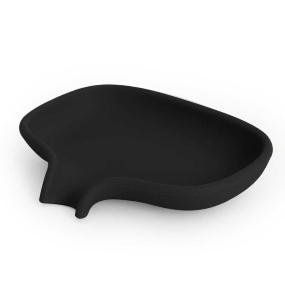 Bosign Flow Draining Soap Dish, Large – Black Silicone – image 2