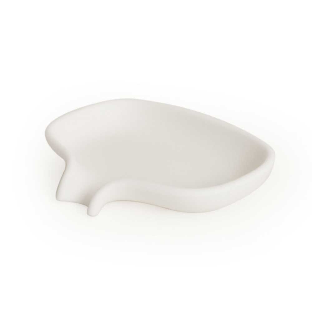 Bosign Flow Draining Soap Dish, Large – White Silicone – image 2