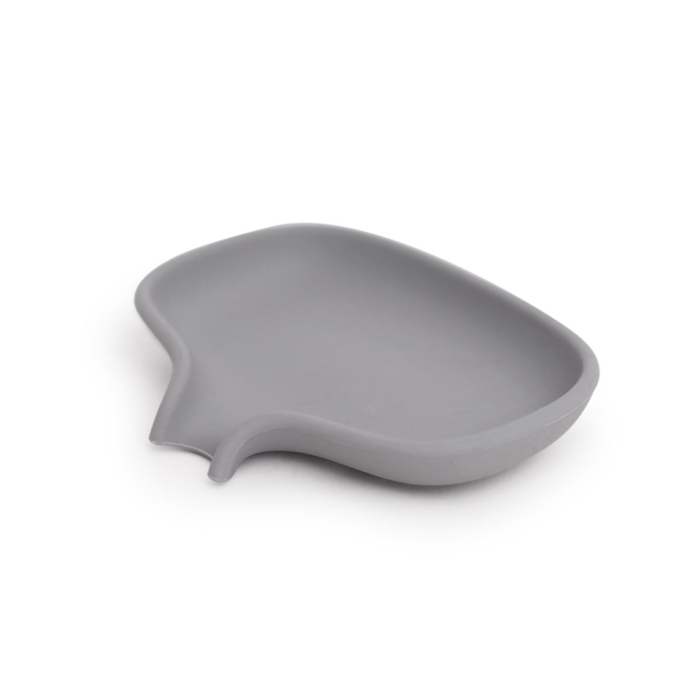 Bosign Flow Draining Soap Dish, Large – Grey Silicone – image 2